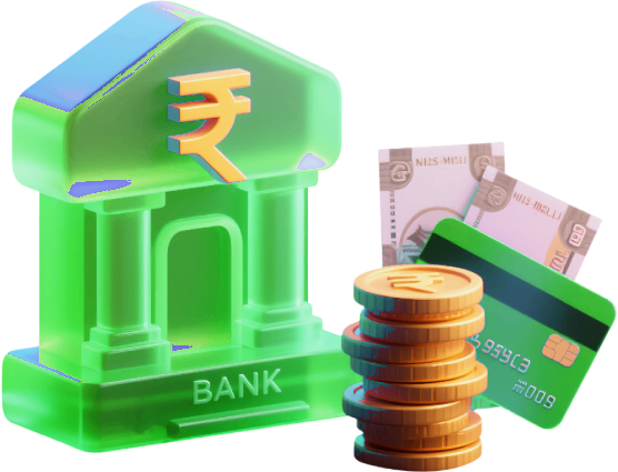 Bank building illustration